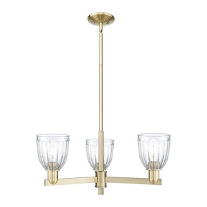 Brookfield - 3 Light Stem Hung Chandelier-11 Inch Tall and 28 Inch Wide - 1388105