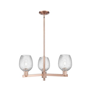 Salina - 3 Light Stem Hung Chandelier-11.38 Inch Tall and 27.5 Inch Wide - 1388034