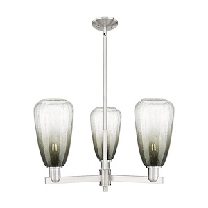 Brookhaven Almond - 3 Light Stem Hung Chandelier-8.63 Inch Tall and 17.63 Inch Wide