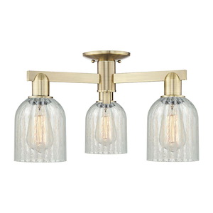 Caledonia - 3 Light Mouchette Semi-Flush Mount-11 Inch Tall and 23 Inch Wide - 1388041
