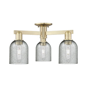 Caledonia - 3 Light Charcoal Semi-Flush Mount-11 Inch Tall and 23 Inch Wide - 1388042