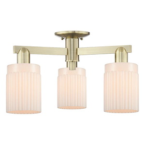 Hadley - 3 Light Semi-Flush Mount-10.88 Inch Tall and 22 Inch Wide - 1388053