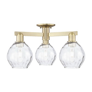 Waverly - 3 Light Semi-Flush Mount-10 Inch Tall and 24 Inch Wide - 1388151