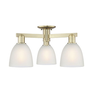 Castile - 3 Light Semi-Flush Mount-10.88 Inch Tall and 23.5 Inch Wide - 1388089