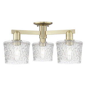 Niagara - 3 Light Semi-Flush Mount-10.38 Inch Tall and 24 Inch Wide - 1388113