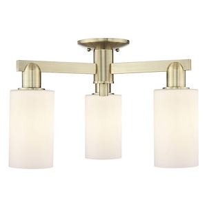Clymer - 3 Light Semi-Flush Mount-10.75 Inch Tall and 21.38 Inch Wide - 1388152