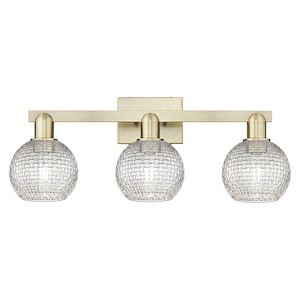 Athens - 3 Light Basketweave Bath Vanity-9.88 Inch Tall and 24.88 Inch Wide - 1388091
