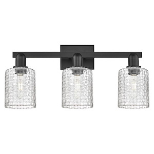 Cobbleskill - 3 Light Basketweave Bath Vanity-10.75 Inch Tall and 24 Inch Wide - 1388084