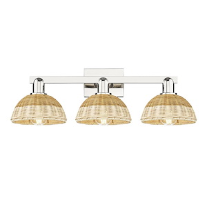 Natural Ballston Dome - 3 Light Basket Bath Vanity-11.25 Inch Tall and 26 Inch Wide - 1374196
