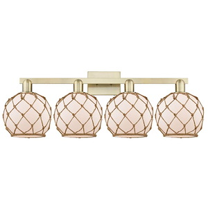 Farmhouse Rope - 4 Light Bath Vanity-12 Inch Tall and 35 Inch Wide - 1388185