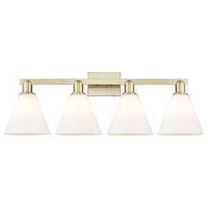 Berkshire Glass - 4 Light Bath Vanity-12 Inch Tall and 35 Inch Wide - 1388110