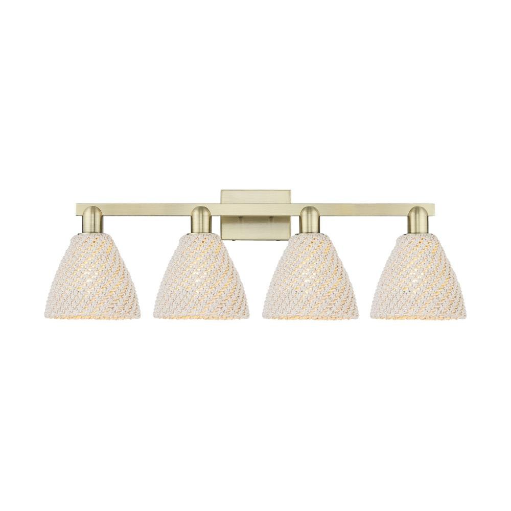 Innovations Lighting 716-4W-NBD-75_P Natural Ballston Dome - 4 Light Bath Vanity-11.25 Inch Tall and 36 Inch Wide