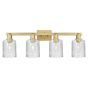 Cobbleskill - 4 Light Basketweave Bath Vanity-10.75 Inch Tall and 32 Inch Wide - 1388156