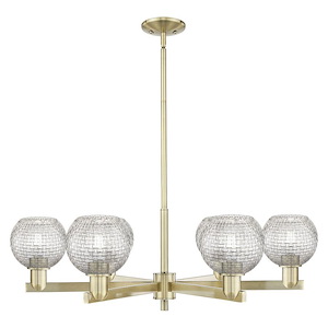 Athens - 6 Light Stem Hung Chandelier-10.13 Inch Tall and 35.63 Inch Wide - 1388132