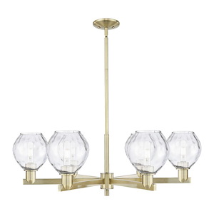 Waverly - 6 Light Stem Hung Chandelier-10.5 Inch Tall and 35.75 Inch Wide - 1388179