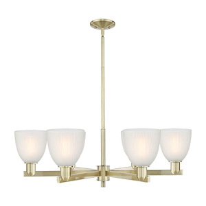 Castile - 6 Light Stem Hung Chandelier-11 Inch Tall and 35.75 Inch Wide - 1388134