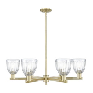 Brookfield - 6 Light Stem Hung Chandelier-11.38 Inch Tall and 35.5 Inch Wide - 1388163