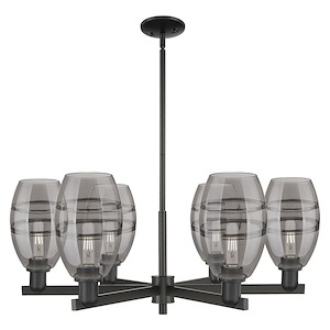 Vaz - 6 Light Stem Hung Chandelier-10.13 Inch Tall and 35.63 Inch Wide - 1388160