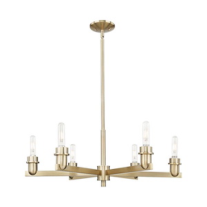 Arcadia - 6 Light Chandelier-11.5 Inch Tall and 32 Inch Wide - 1427287