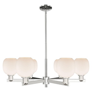 Belfast - 6 Light Stem Hung Chandelier-11 Inch Tall and 35.75 Inch Wide - 1388177