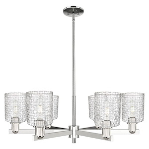 Cobbleskill - 6 Light Basketweave Stem Hung Chandelier-11 Inch Tall and 34.75 Inch Wide - 1388181