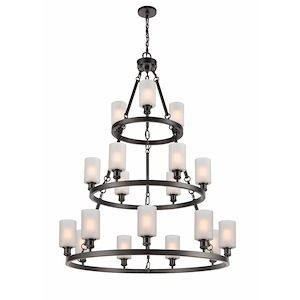Saloon - 18 Light Chandelier In Industrial Style-48 Inches Tall and 40 Inches Wide - 1290099