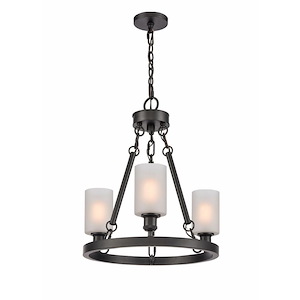 Saloon - 3 Light Chandelier In Industrial Style-22.25 Inches Tall and 20 Inches Wide - 1290010