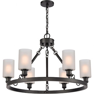 Saloon-6 Light Chandelier in Industrial Style-19.75 Inches High