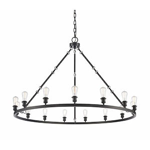Saloon - 20 Light Chandelier In Industrial Style-42.5 Inches Tall and 60 Inches Wide - 1290011