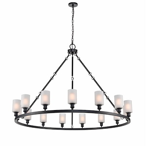 Saloon - 20 Light Chandelier In Industrial Style-42.5 Inches Tall and 60 Inches Wide