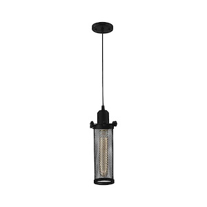 Quincy Hall - 1 Light Cord Metal Mini Pendant-10.5 Inch Tall and 4.5 Inch Wide - 1428243