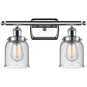 Small Bell-2 Light Bath Vanity in Industrial Style-16 Inches Wide by 12 Inches High