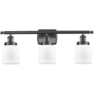 Small Bell-3 Light Bath Vanity in Industrial Style-26 Inches Wide by 12 Inches High