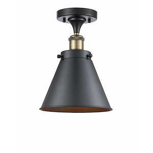 Appalachian - 1 Light Semi-Flush Mount In Industrial Style-9.5 Inches Tall and 7 Inches Wide