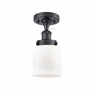 Bell - 1 Light Semi-Flush Mount In Industrial Style-11 Inches Tall and 5 Inches Wide