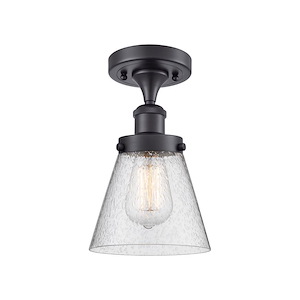 Cone - 1 Light Semi-Flush Mount-11 Inch Tall and 6 Inch Wide - 1325874