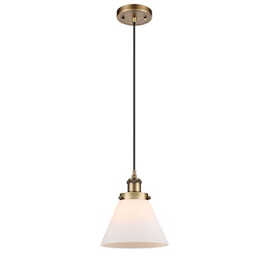 Cone - 1 Light Cord Hung Mini Pendant-10 Inch Tall and 8 Inch Wide - 1290000