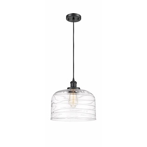 Bell - 1 Light Cord Hung Mini Pendant In Industrial Style-11.38 Inches Tall and 12 Inches Wide