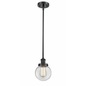 Beacon - 1 Light Stem Hung Mini Pendant In Modern Style-9 Inches Tall and 6 Inches Wide - 1290059