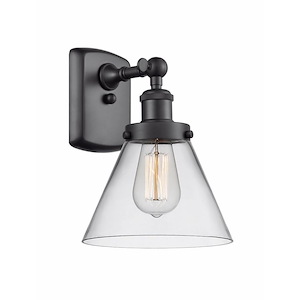Cone - 1 Light Wall Sconce In Industrial Style-13 Inches Tall and 8 Inches Wide