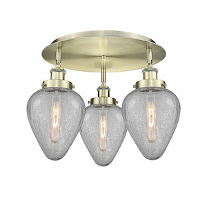 Geneseo - 3 Light Flush Mount In Industrial Style-9.5 Inches Tall and 17.75 Inches Wide