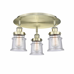 Canton - 3 Light Flush Mount In Industrial Style-9 Inches Tall and 17 Inches Wide