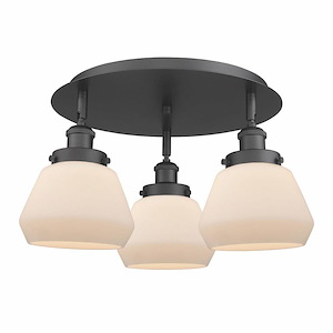 Fulton - 3 Light Flush Mount In Art Deco Style-8 Inches Tall and 18.25 Inches Wide - 1330352