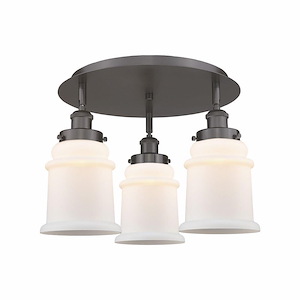 Canton - 3 Light Flush Mount In Industrial Style-10.75 Inches Tall and 17.75 Inches Wide - 1330429