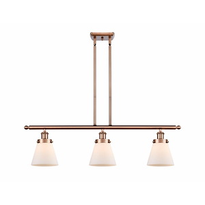 Cone - 3 Light Stem Hung Island In Industrial Style-10 Inches Tall and 36 Inches Wide - 1290165