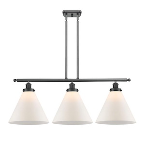 Cone - 3 Light Island In Industrial Style-11 Inches Tall and 36 Inches Wide - 1290128
