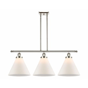 Cone - 3 Light Island In Industrial Style-11 Inches Tall and 36 Inches Wide