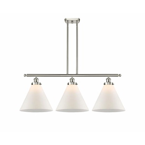 Cone - 3 Light Island In Industrial Style-11 Inches Tall and 36 Inches Wide - 1290128