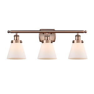 Cone - 3 Light Bath Vanity-11 Inch Tall and 26 Inch Wide - 1290030