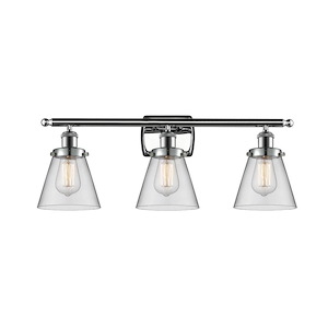Cone - 3 Light Bath Vanity In Industrial Style-11 Inches Tall and 26 Inches Wide - 1290030